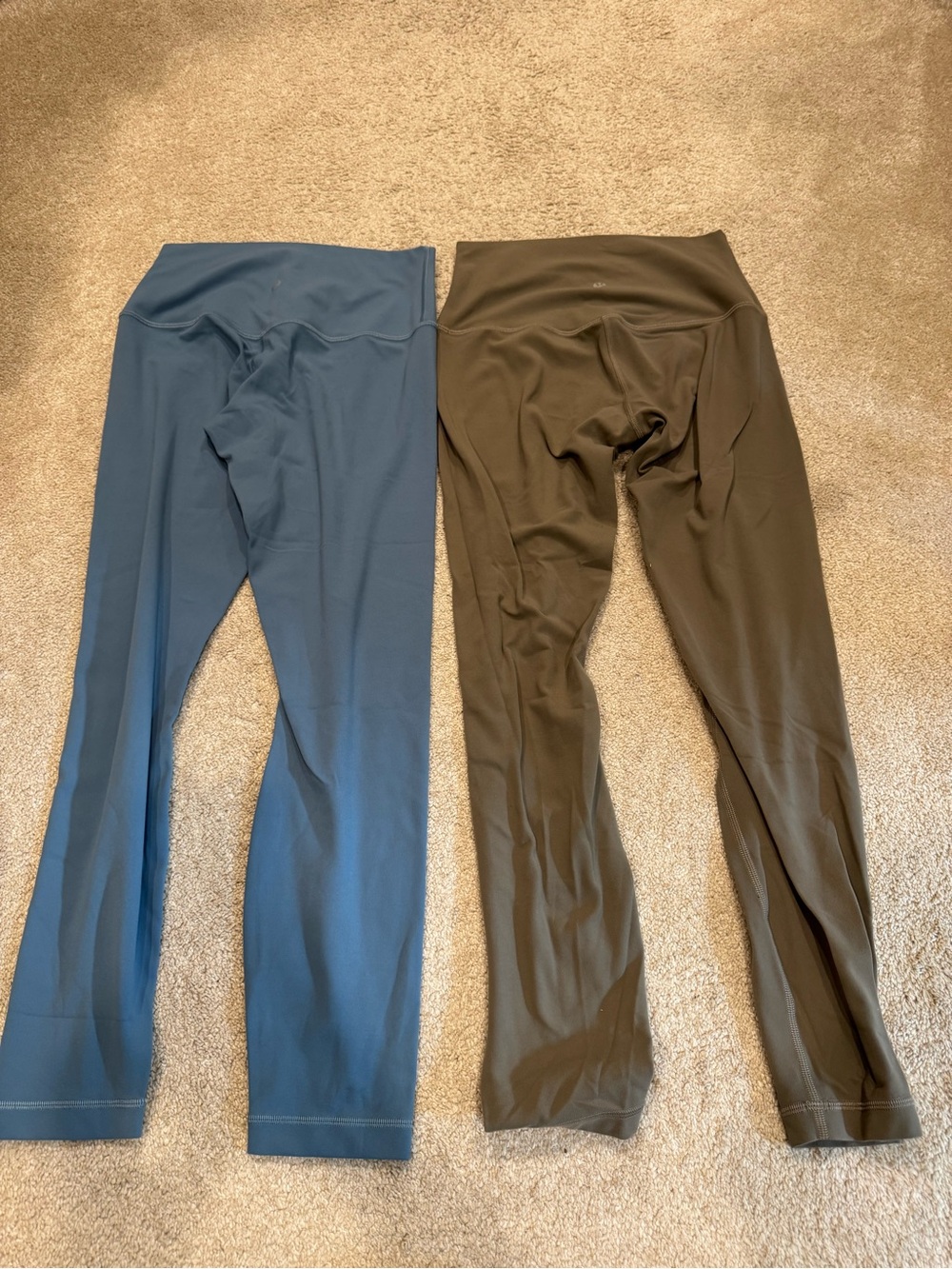 lululemon athletica Align leggings - Dusty blue and Dark Tan